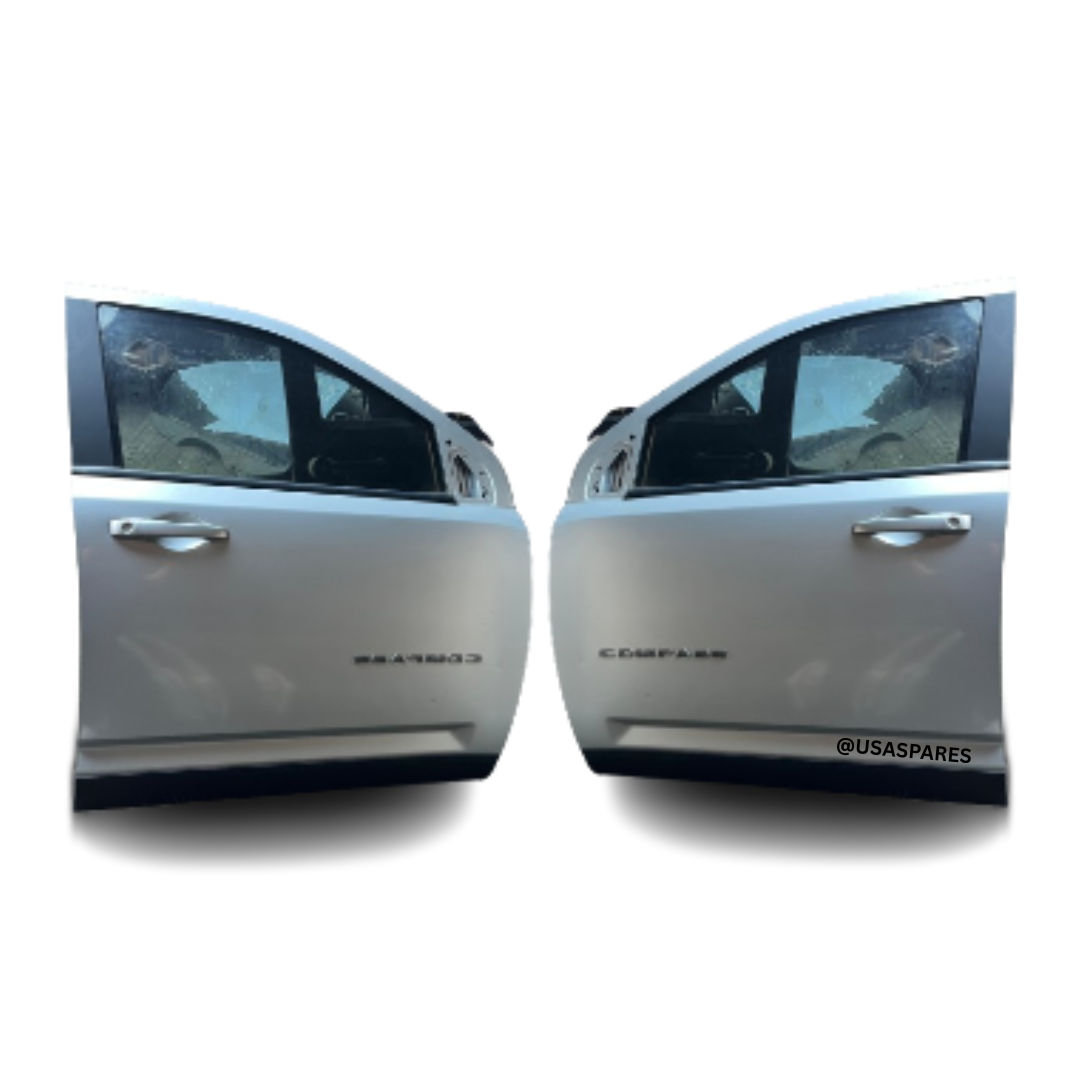Used Jeep Compass door shell in good condition, OEM fit for 2007–2023 models, made of durable steel, ready for repainting and installation.