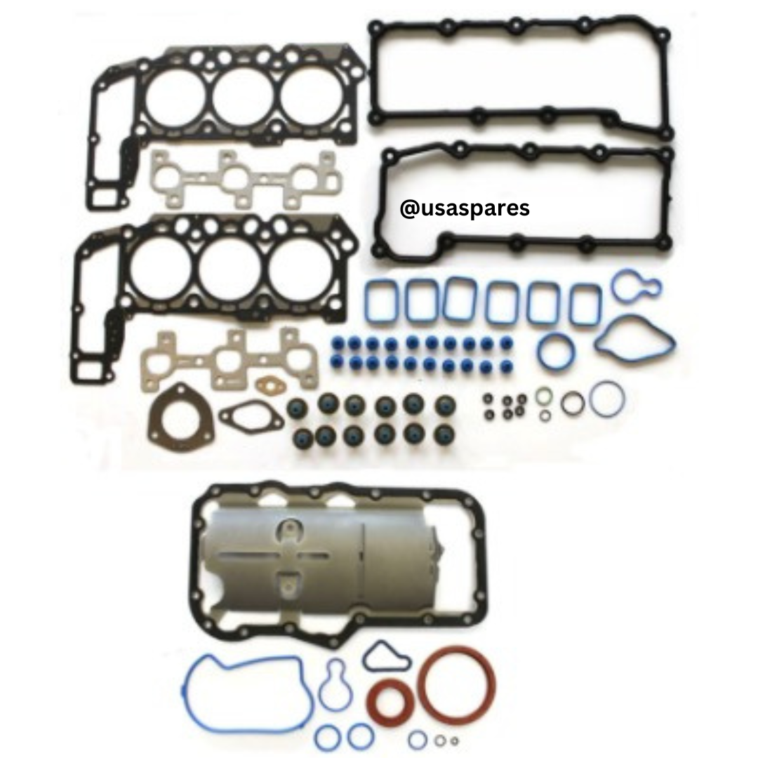 Full gasket set for Jeep Liberty 3.7 – complete OEM kit designed to seal engine components, prevent leaks, and ensure optimal engine performance.