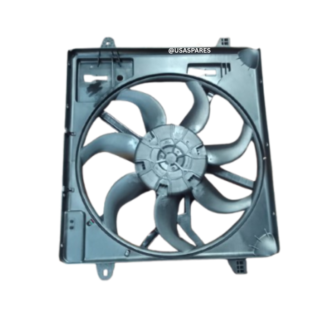 Image showing the New Jeep Wrangler 3.6 JK Electronic Radiator Fan designed for 2012–2018 models, featuring a durable motor and high-performance fan blades for optimal engine cooling.
