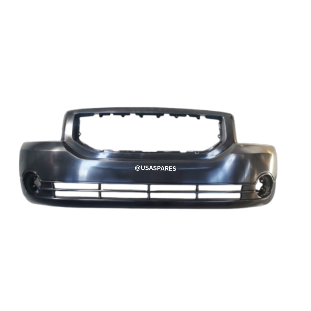 Dodge Caliber new front bumper replacement part, primed and paint-ready, showing OEM-style design and impact-resistant construction for a factory-quality fit and finish.
