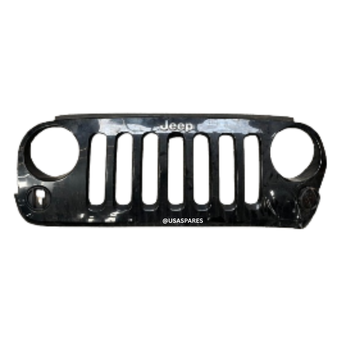 Used Jeep Wrangler 3.6 JK grille with iconic seven-slot design, OEM fit, and durable construction for 2012–2018 models