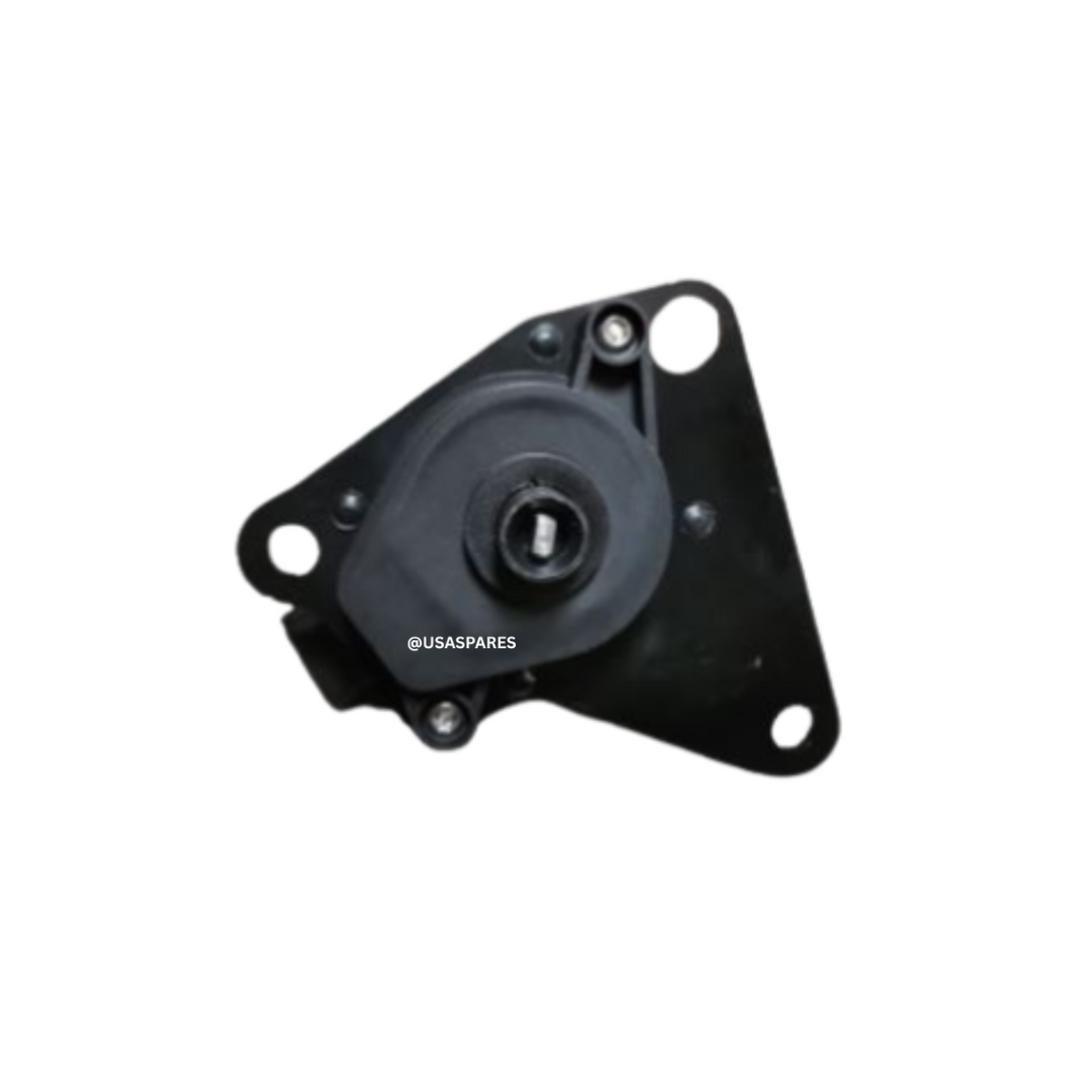 Close-up of a Jeep & Dodge Idle Control Valve compatible with Jeep Compass, Jeep Patriot, and Dodge Caliber, showing the electrical connector and valve housing for regulating engine idle speed.