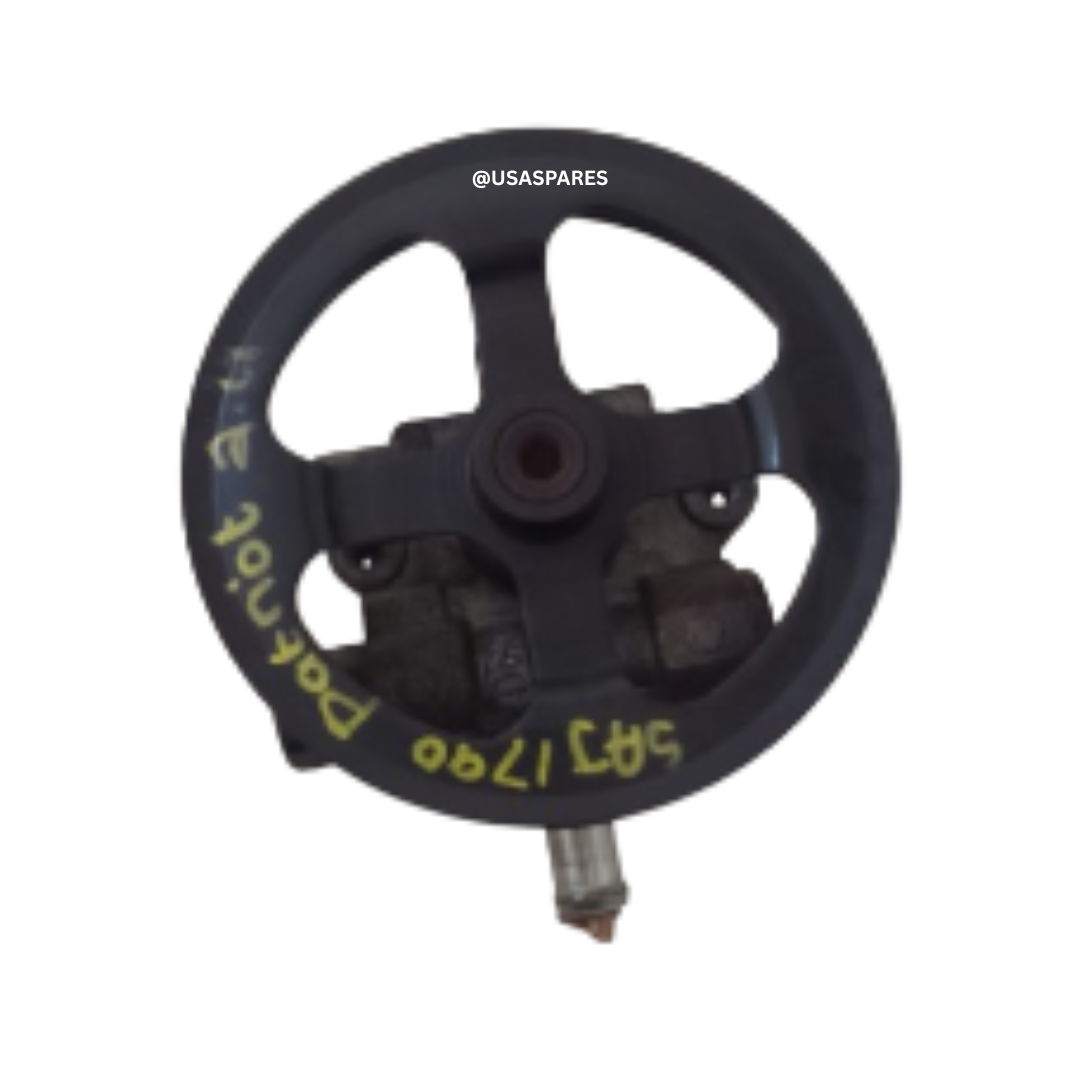 Image of a Used Jeep Patriot 2.4 Power Steering Pump in good condition, showcasing mounting points and hydraulic connections for replacement or repair.