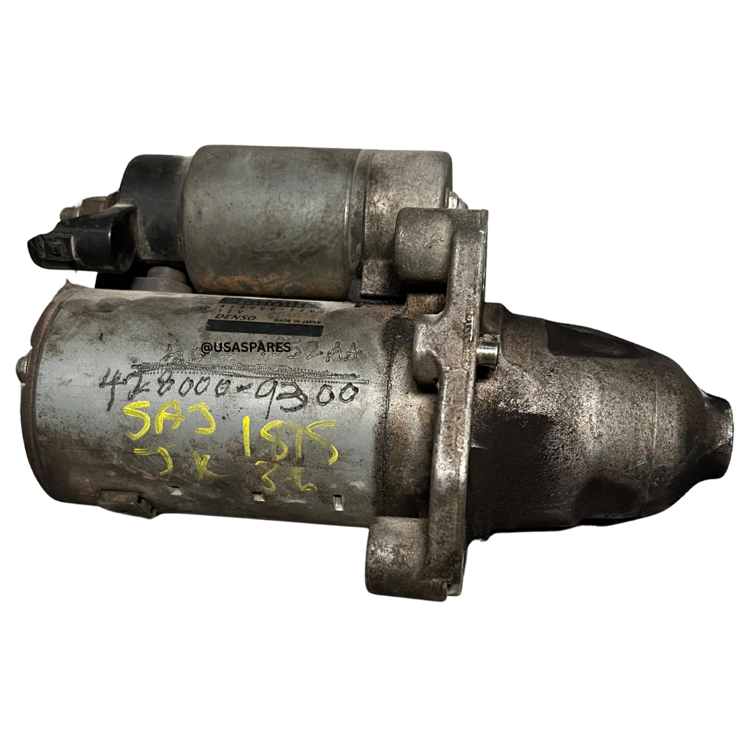 Product Overview Get your Jeep firing up strong again with this used OEM starter motor for the 2013 Jeep Wrangler 3.6 JK. The starter is essential for cranking your engine and ensuring smooth, reliable starts every time. If your Jeep is struggling to start, clicking instead of cranking, or showing signs of a weak starter, this tested replacement part provides a dependable and affordable solution. Compatibility This starter motor is specifically compatible with: 2013 Jeep Wrangler 3.6 JK OEM part designed to fit seamlessly with factory wiring and mounting points By choosing an OEM starter designed for your Jeep, you ensure proper performance and reliable starting power. Features and Benefits OEM Quality: Manufactured to Jeep’s original standards for performance and durability. Reliable Performance: Restores smooth, consistent engine starts. Durable Construction: Built to withstand repeated use and demanding conditions. Cost-Effective Replacement: Affordable alternative to purchasing brand new. Direct Fit: Designed for quick installation with no modifications needed. Condition This used Jeep Wrangler 3.6 JK starter has been fully inspected and tested to guarantee it’s in excellent working order. While it may show light cosmetic signs of previous use, it is mechanically sound and ready for immediate installation. Restore the starting performance of your 2013 Jeep Wrangler 3.6 JK with this quality used starter motor, ensuring dependable starts every time.