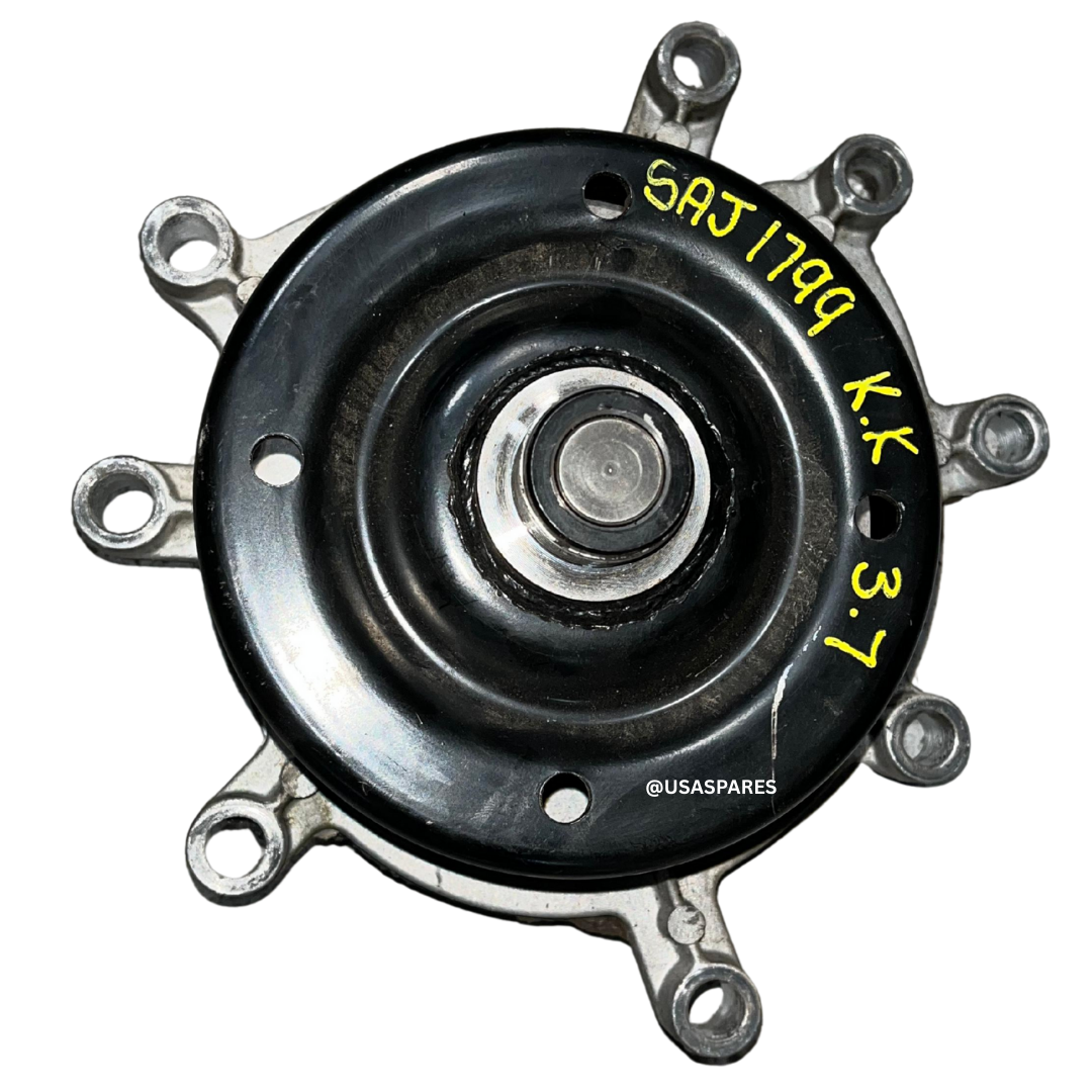 Used Jeep Cherokee 3.7 KK water pump, OEM tested replacement for restoring coolant flow and preventing engine overheating.