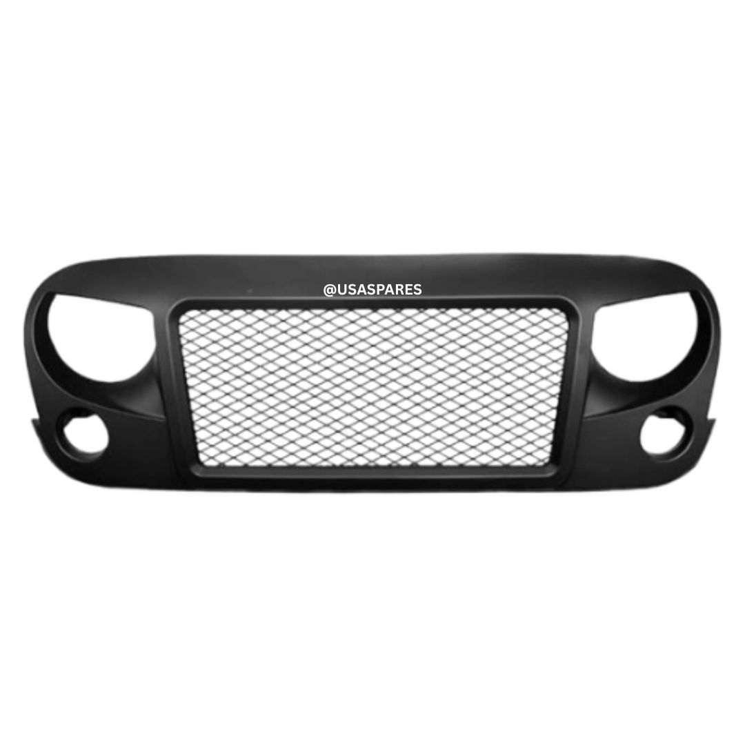 Jeep Wrangler JK New Angry Bird Grille – aftermarket upgrade with aggressive styling and durable construction.