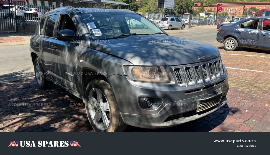 Image of 2012 Jeep Compass 2.0 Manual Petrol stripping for spares, showing a dismantled vehicle with various used parts available including engine components, body panels, and interior items ready for resale.