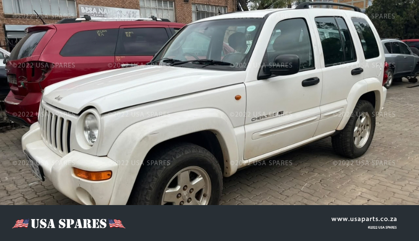 2002 Jeep Cherokee 2.5 CRD KJ stripping for spares, with genuine used Jeep parts including engine, gearbox, suspension, body panels and electrical components available in South Africa.