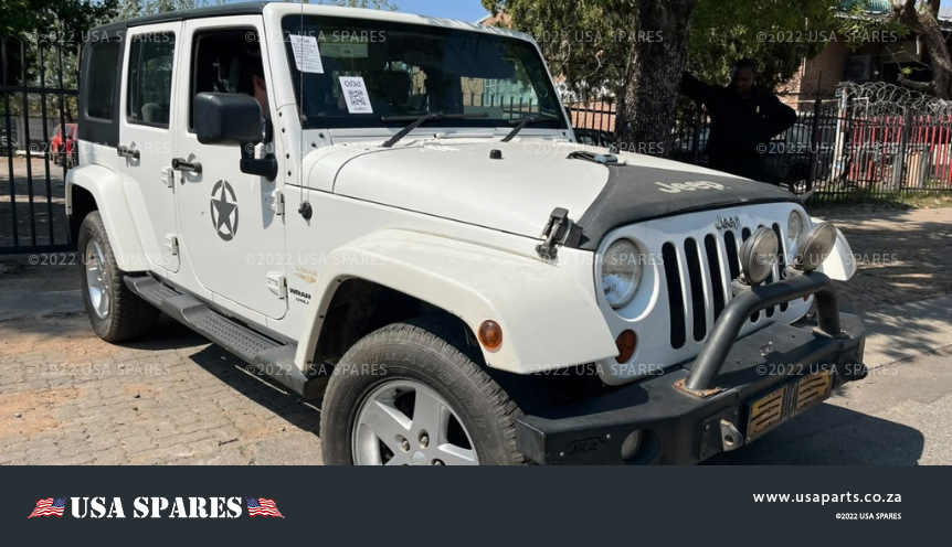 2010 Jeep Wrangler 2.8 JK diesel stripping for spares, with genuine used engine parts, gearbox, body panels, suspension components, and interior parts available in Pretoria, South Africa.