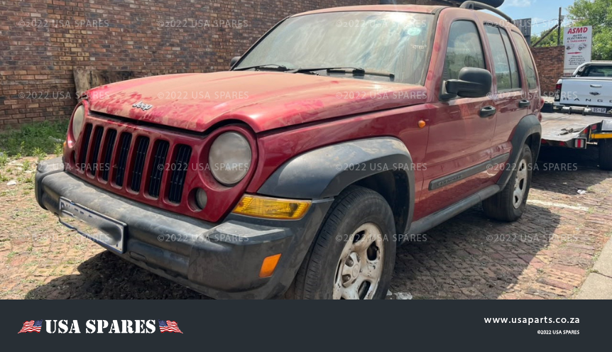2007 Jeep Cherokee 2.8 KJ stripping for spares, with genuine used engine parts, gearbox components, suspension, electrical parts and body panels available in South Africa.